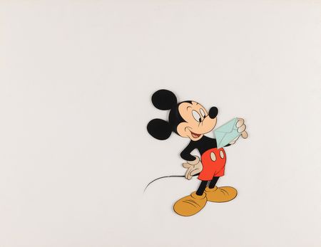 Lot #370 Mickey Mouse publicity cel and hand-painted background from the Art Props Studio - Image 3