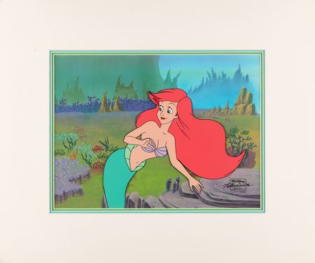 Lot #502 Ariel production cel from The Little Mermaid television show - Image 1