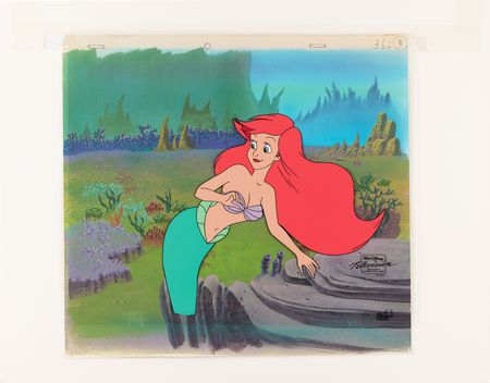 Lot #502 Ariel production cel from The Little Mermaid television show - Image 3