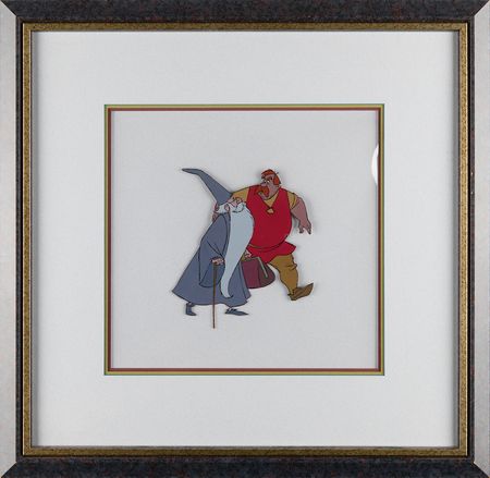 Lot #489 Merlin and Sir Ector production cel from The Sword in the Stone - Image 1