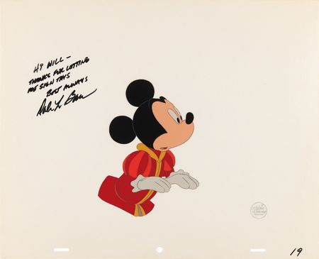 Lot #498 Mickey Mouse production cel from The Prince and the Pauper - Signed by Dale L. Baer - Image 1