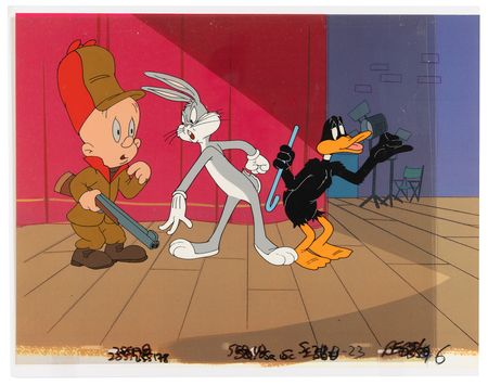 Lot #500 Bugs Bunny, Daffy Duck, and Elmer Fudd production cels from (Blooper) Bunny - Image 2