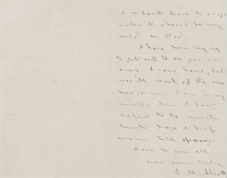 Lot #619 Louisa May Alcott Autograph Letter Signed: 
