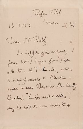 Lot #655 E. M. Forster Autograph Letter Signed - Image 1