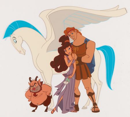 Lot #504 Hercules, Megara, Pegasus, and Philoctetes color model cel for the Hercules limited edition sericel 'Earthly Companions' 1 of only 3 hand-painted in existence - Image 2