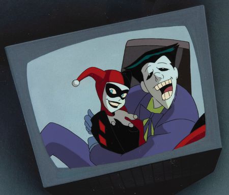 Lot #532 Joker and Harley Quinn production cel from Superman: The Animated Series - Image 1