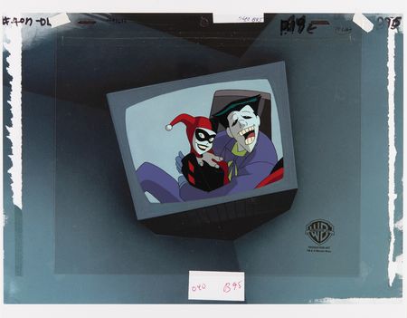 Lot #532 Joker and Harley Quinn production cel from Superman: The Animated Series - Image 2