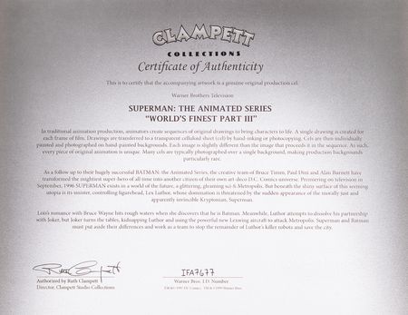 Lot #532 Joker and Harley Quinn production cel from Superman: The Animated Series - Image 3