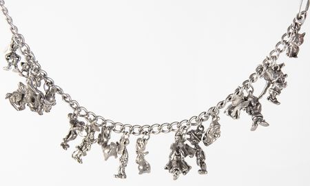 Lot #345 Roy O. Disney Sterling Silver Charm (17) Bracelet - Presented to a Veteran Member of Disney?s Ink and Paint Department - Image 2