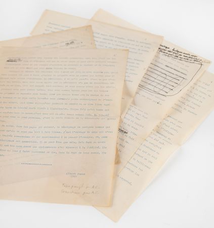 Lot #575 Albert Camus Hand-Corrected Typed Manuscript for His Preface to the Spanish Civil War Anthology, L’Espagne Libre [Free Spain] - Image 1