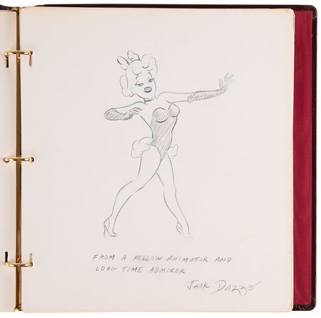 Lot #495 Preston Blair Dedication Binder from the Society of New York Animators with (20+) Signatures and Sketches from Cartoonists and Animators - Image 2