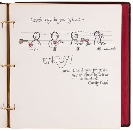 Lot #495 Preston Blair Dedication Binder from the Society of New York Animators with (20+) Signatures and Sketches from Cartoonists and Animators - Image 3