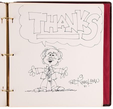 Lot #495 Preston Blair Dedication Binder from the Society of New York Animators with (20+) Signatures and Sketches from Cartoonists and Animators - Image 4
