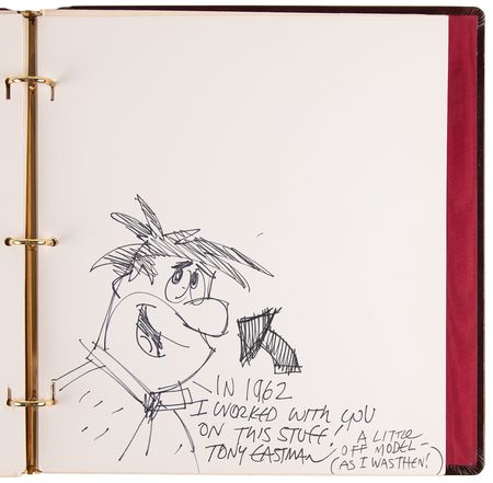 Lot #495 Preston Blair Dedication Binder from the Society of New York Animators with (20+) Signatures and Sketches from Cartoonists and Animators - Image 5