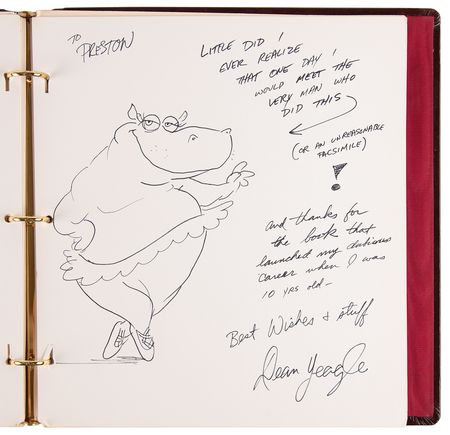 Lot #495 Preston Blair Dedication Binder from the Society of New York Animators with (20+) Signatures and Sketches from Cartoonists and Animators - Image 7