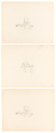 Lot #429 Baby mouse production drawings (3) from Mickey's Nightmare - Image 1