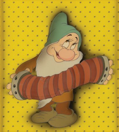 Lot #351 Bashful production cel from Snow White and the Seven Dwarfs - Image 2