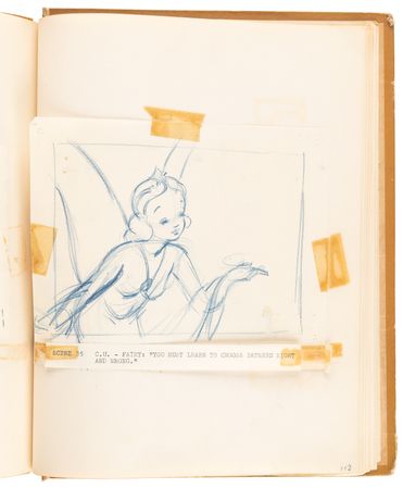 Lot #348 Disney?s 1939 Pinocchio Director-Used Continuity Sketch Book with (48) Original Storyboard Drawings and (175+) Photographic Model Images - Image 40