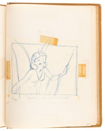 Lot #348 Disney?s 1939 Pinocchio Director-Used Continuity Sketch Book with (48) Original Storyboard Drawings and (175+) Photographic Model Images - Image 47