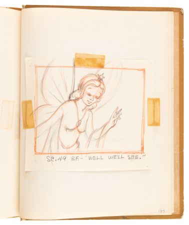 Lot #348 Disney?s 1939 Pinocchio Director-Used Continuity Sketch Book with (48) Original Storyboard Drawings and (175+) Photographic Model Images - Image 51