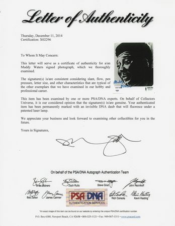 Lot #743 Muddy Waters Signed Photograph - Image 2