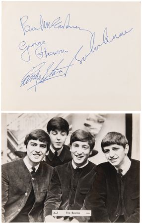 Lot #710 Beatles Signed 1964 Promo Photograph - Image 1