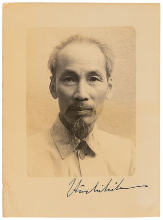 Lot #128 Ho Chi Minh Signed Photograph - Image 1