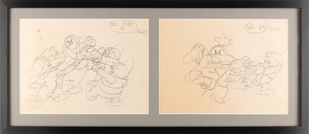 Lot #450 Dwarfs production drawings (2) for Snow White and the Seven Dwarfs - Image 1