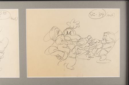 Lot #450 Dwarfs production drawings (2) for Snow White and the Seven Dwarfs - Image 3