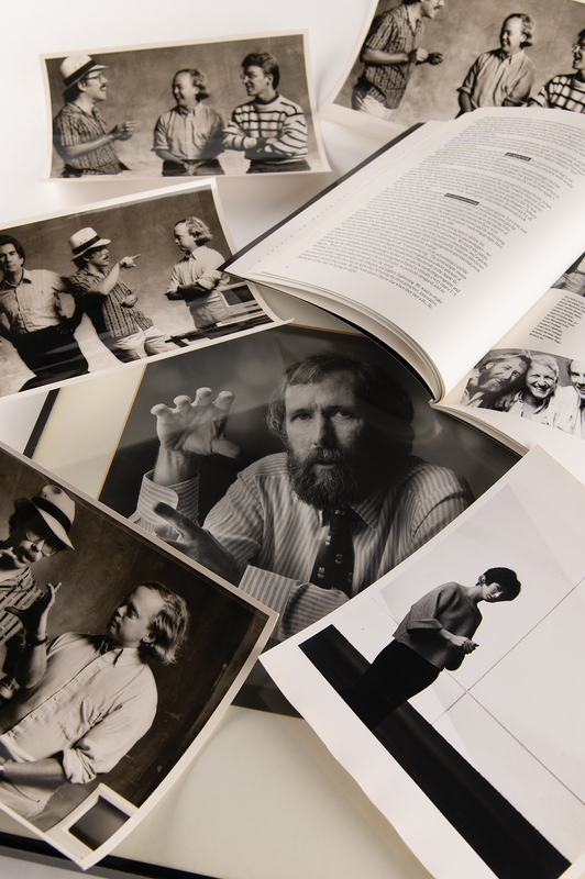 Lot 6093 Apple 1984 Annual Report and (6) Photographs of Jim Henson, Maya Lin, and 'The Fathers of Mac' - From the Collection of Clement Mok