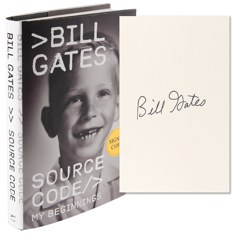 Lot 6151 Bill Gates Signed Book - Source Code: My Beginnings