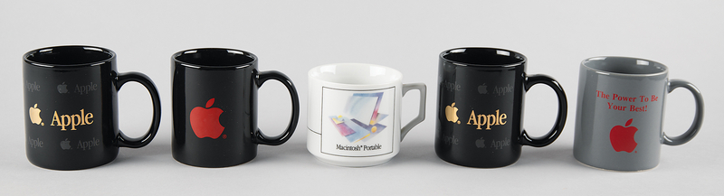 Lot 6109 Apple Computer (5) Vintage Coffee Mugs
