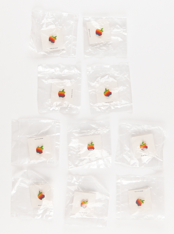 Lot 6114 Apple Computer (10) Rainbow Logo Lapel Pins - Unopened