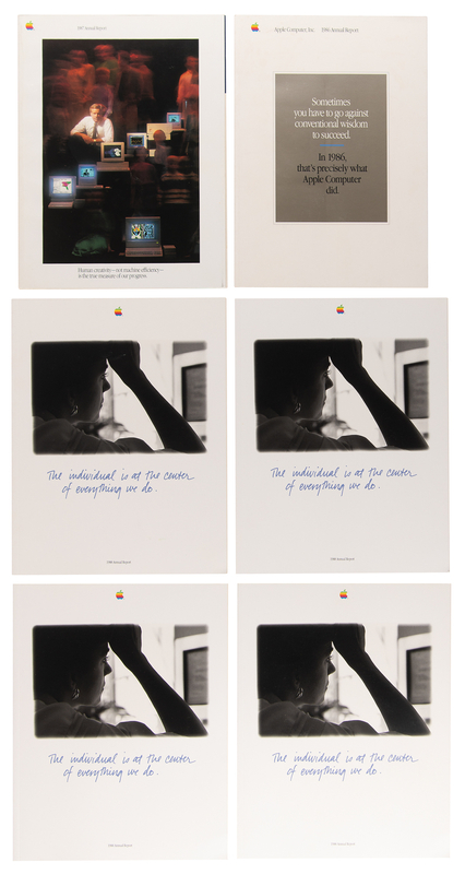 Apple Computer (7) Annual Reports for 1986, 1987, and 1988, with