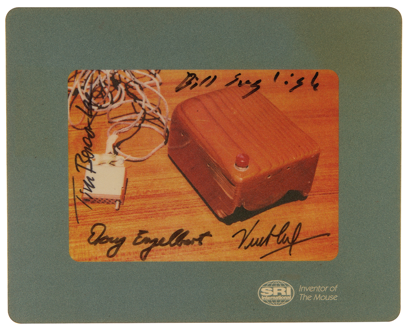 Lot 6135 Tech Innovators Multi-Signed (4) Mouse Pad: Douglas Engelbart, Bill English, Vint Cerf, and Tim Berners-Lee