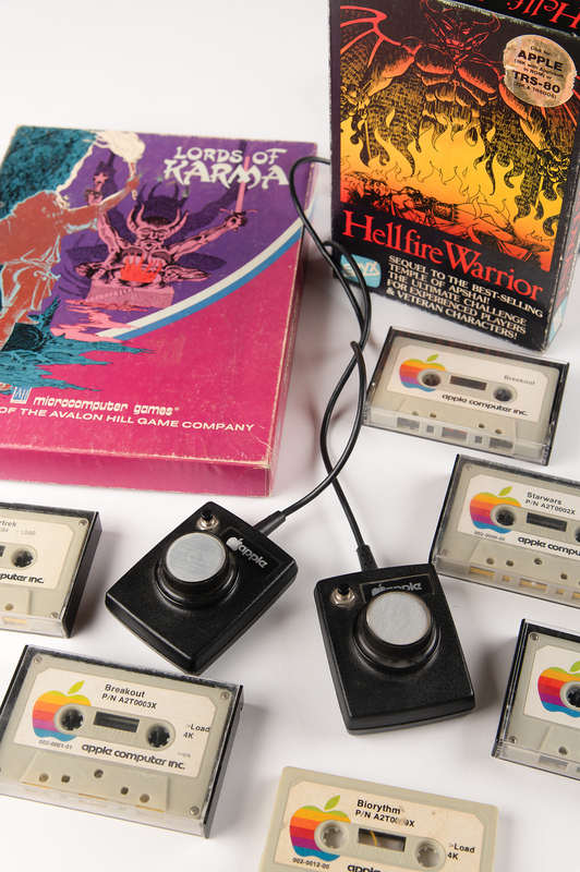 Lot 6019 Apple II Cassette Tape Video Game/Software Collection (7), with Starwars, Startrek, and Breakout