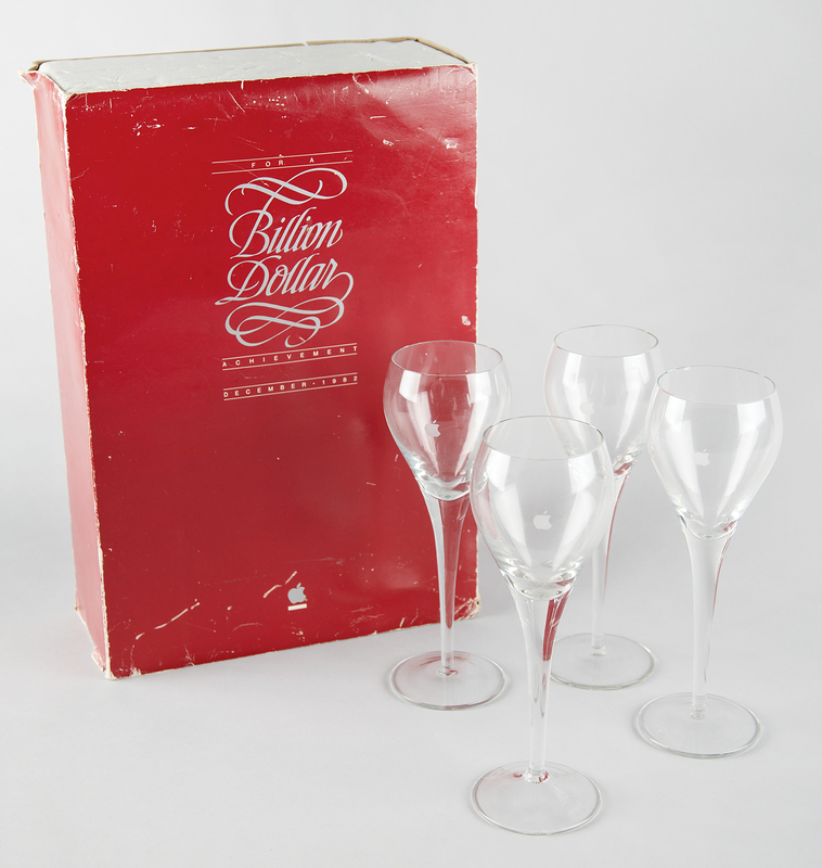 Lot 6117 Apple 'One Billion Sales' Wine Glasses (1982)