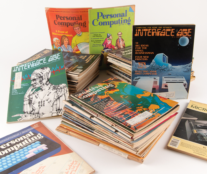 Lot 6155 Vintage Computing Magazine and Periodical Archive (100+) with Interface Age, Creative Computing, Kilobaud, Dr. Dobb's, and Computer Notes (1976-1981)