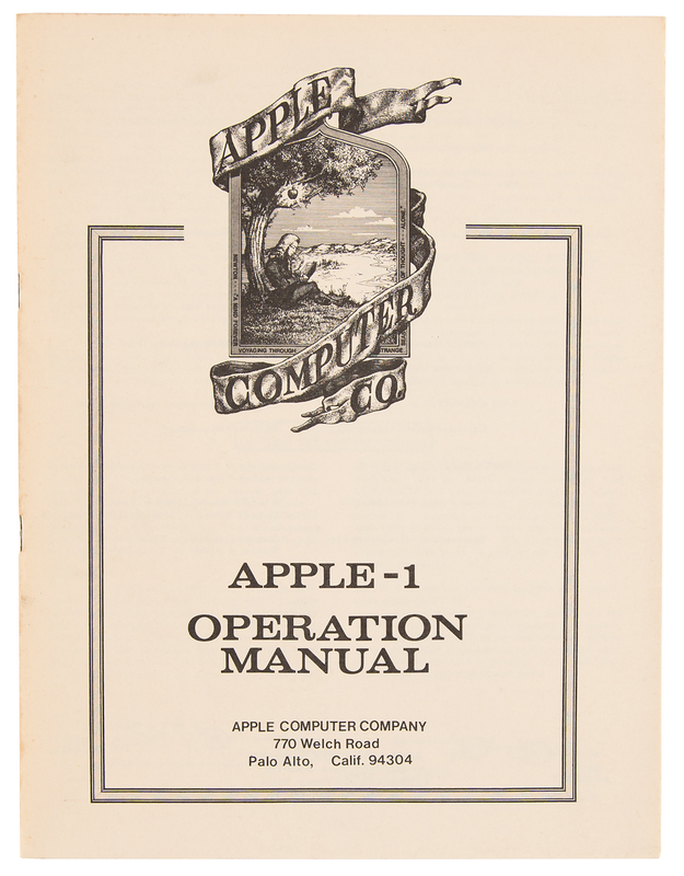 Lot 6011 Apple-1 Computer Operation Manual (German Authorized Reproduction, ca. 1992)