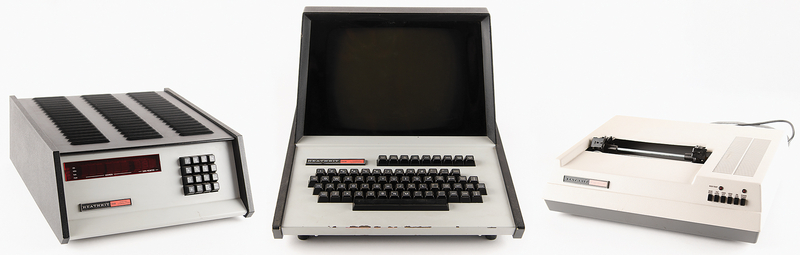 Lot 6172 Heathkit H8 Computer, H9 Video Terminal, and H14 Printer with Cassette Recorder, Tapes, and Manuals