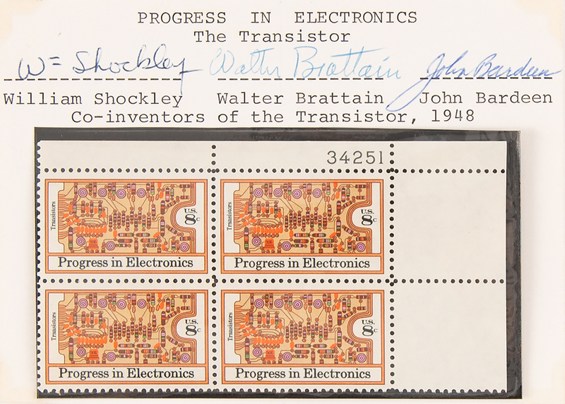 Lot 6156 Transistor Inventors: Shockley, Bardeen, and Brattain Signatures
