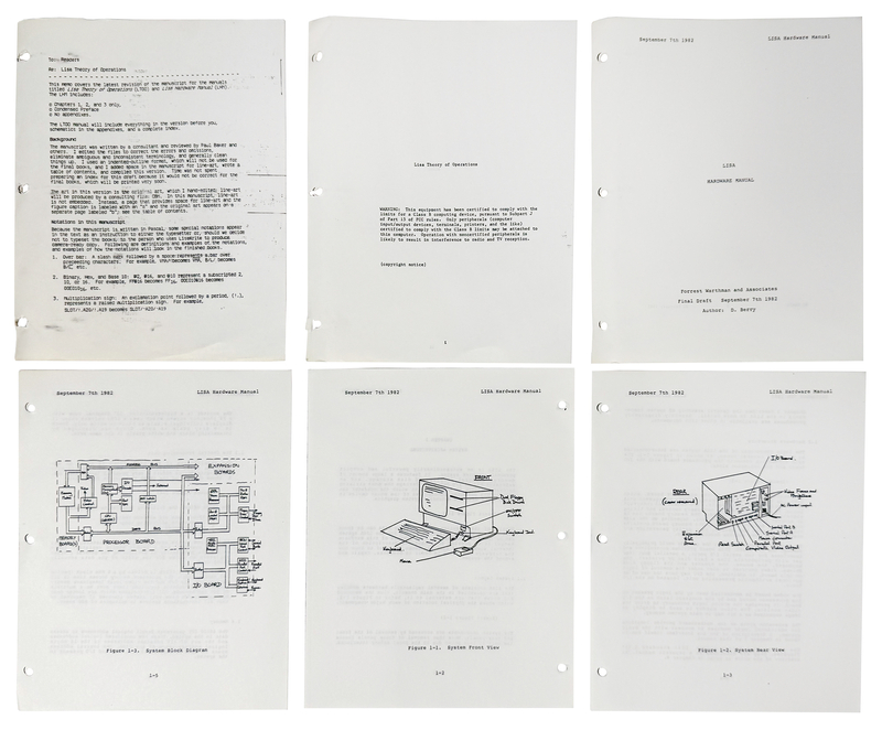 Lot 6027 Apple Computer Final Draft 'LISA<br/>Hardware Manual' (1982)
