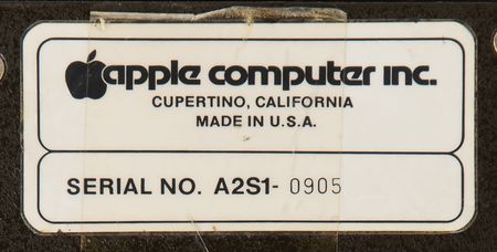 Lot #6016 Apple II Computer with Early Rev. 0 Board (Serial No. A2S1-0905) - Image 5