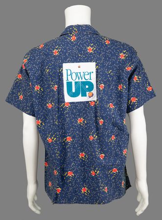 Lot #6100 Apple Computer 'Power UP' Hawaiian-Style Shirt - Image 2