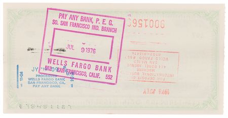 Lot #6002 Steve Jobs Signed 1976 ?Apple Computer Company? Check to IBM - Filled Out Entirely by the Company's Co-Founder - Image 3