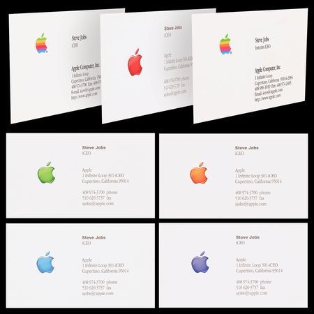 Lot #6004 Steve Jobs (7) Apple Business Cards