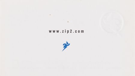 Lot #6143 Elon Musk Zip2 Business Card (1995) - Image 3