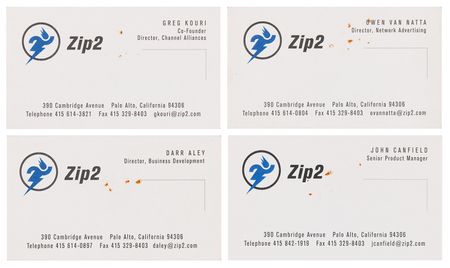 Lot #6143 Elon Musk Zip2 Business Card (1995) - Image 4