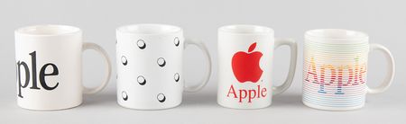 Lot #6108 Apple Computer (4) Vintage Coffee Mugs - Image 1