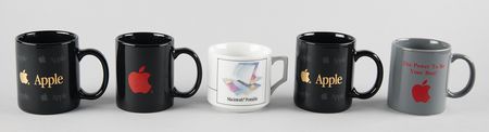 Lot #6109 Apple Computer (5) Vintage Coffee Mugs - Image 1